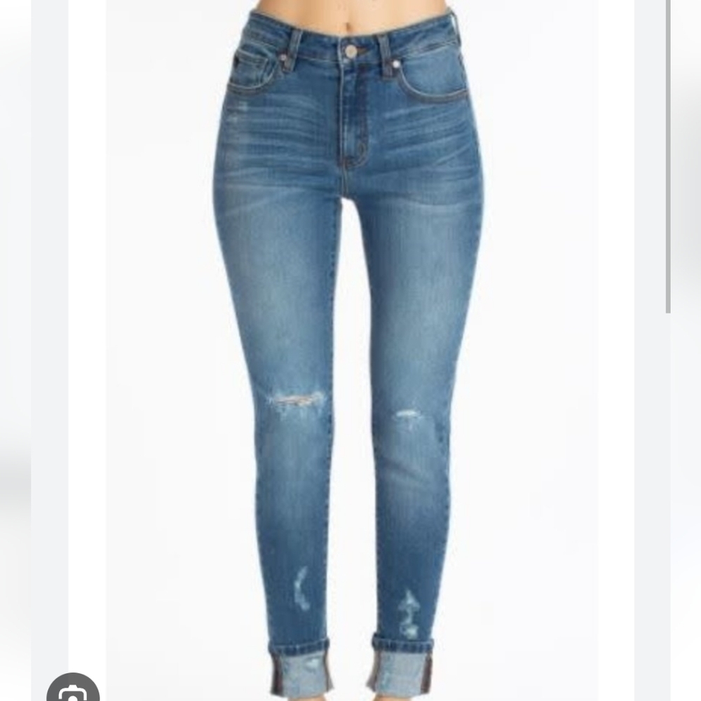 KanCan High Waisted Distressed Skinny Jeans, size 3XL, 20W